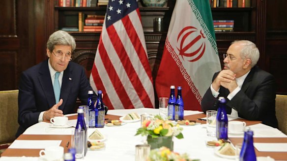 Donald Trump has pledged to unravel the deal negotiated between John Kerry (left) and Mohammad Javad Zarif.
