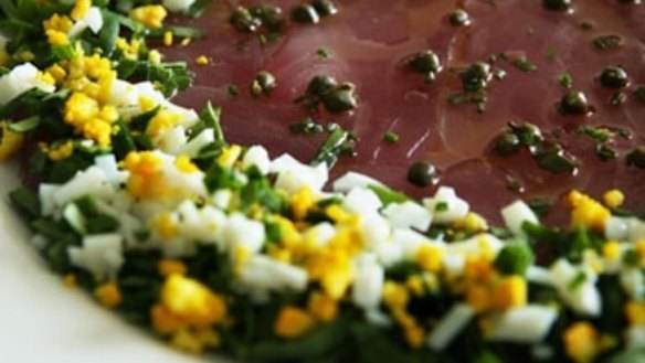 Tuna and swordfish carpaccio