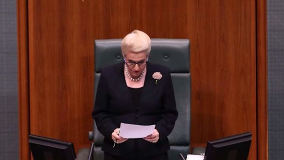 Speaker Bronwyn Bishop during question time on Thursday. Photo: Andrew Meares