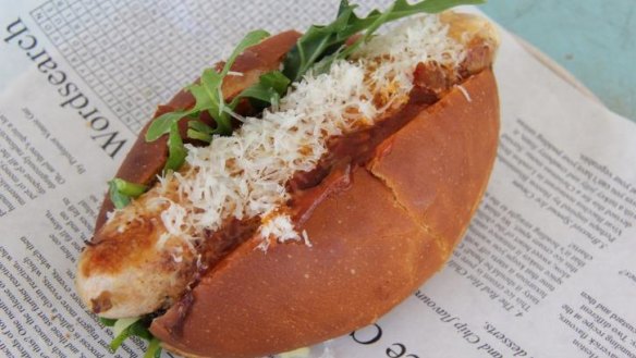 The Chilli Fish Dog Good Friday special at Crown Street Fish Shop.