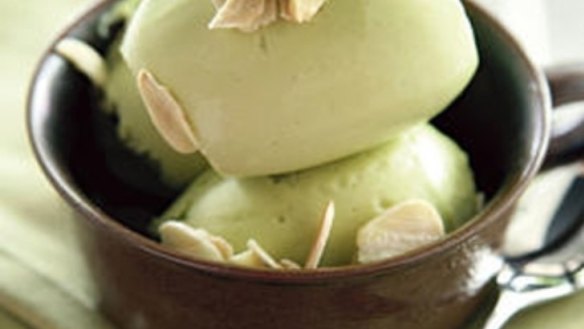 Avocado and almond milk sorbet