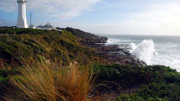 On the edge ... the dramatic coastline at Green Cape Lighthouse.