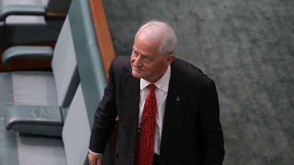Philip Ruddock after question time on Monday.