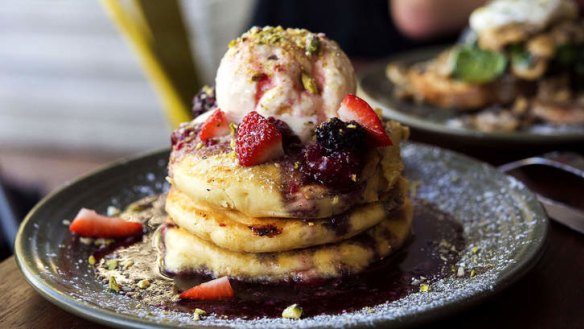 The Buttermelt pancake stack.