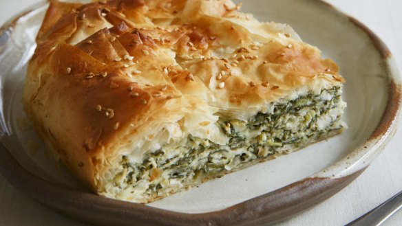 Simply delicious: Traditional Greek spanakopita.