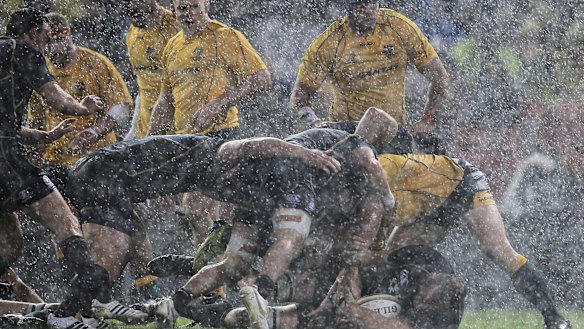 The Wallabies played Scotland in a gloomy Newcastle three years ago.
