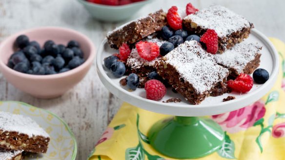 Stick them in the fridge to set ... Lola Berry's raw chocolate brownies.