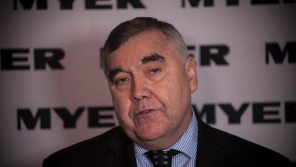 Australian shoppers are unsure what new taxes or additional bills they will face, which is affecting their purchasing decisions, says Myer boss Bernie Brookes.