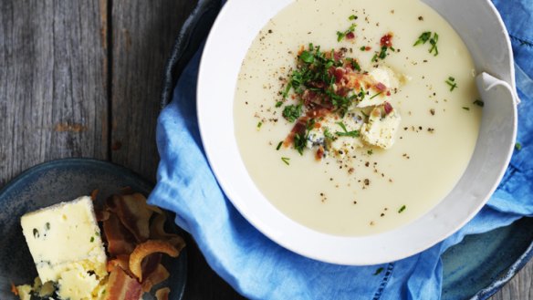 Serve with salty crispy croutons to elevate this leek and potato soup to another level.