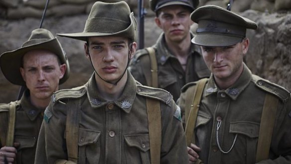 A scene from the television series <i>Gallipoli</i>, screening on Nine but having online release on Stan.