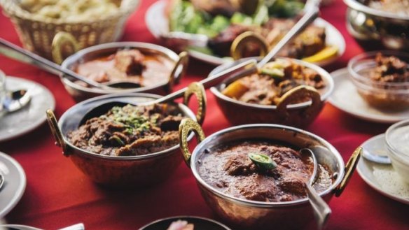 Assorted curries at Indian Affair.