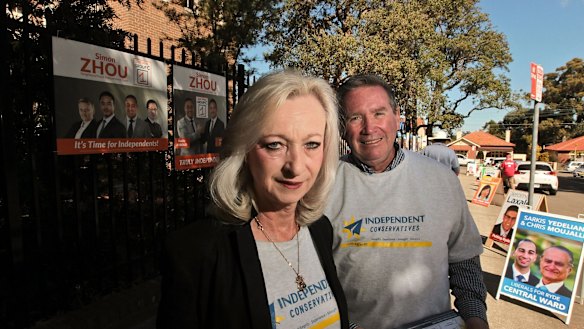 Ryde Deputy Mayor Jane Stott and Ryde Mayor Bill Pickering are running in the council elections as independents.