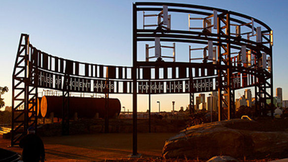 Room with a view ... Ballast Point's view of Walama park at Balmain.