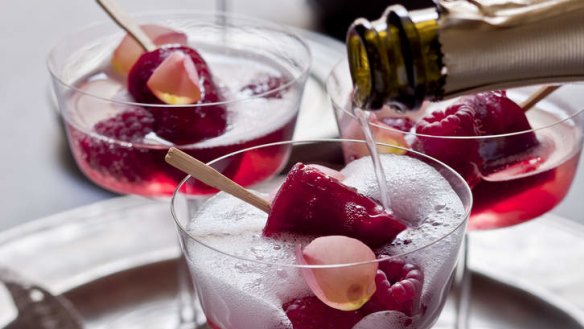 Looking for inspiration? Karen Martini's rosewater and raspberry ice with sparkling wine (recipe below).