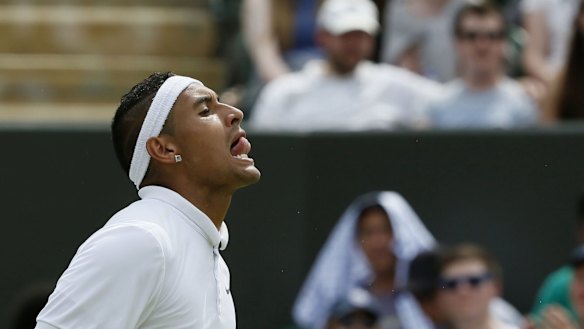 Cool customer: Nick Kyrgios overcame a shaky start to beat Milos Raonic.