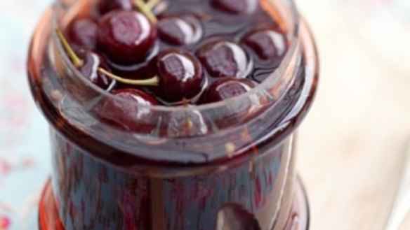 Pickled cherries