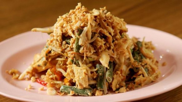 The gado gado is one of several vegetarian options.