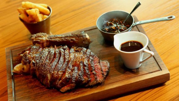 Rump steak and triple-cooked chips.