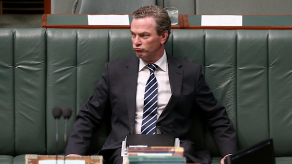 Leader of the House Christopher Pyne in question time on Wednesday.