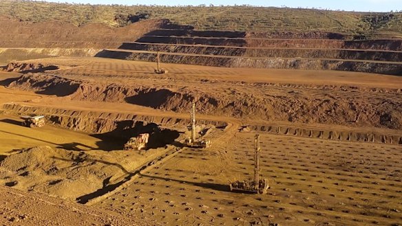 Autonomous drilling at Rio Tinto's West Angelas mine in the Pilbara.