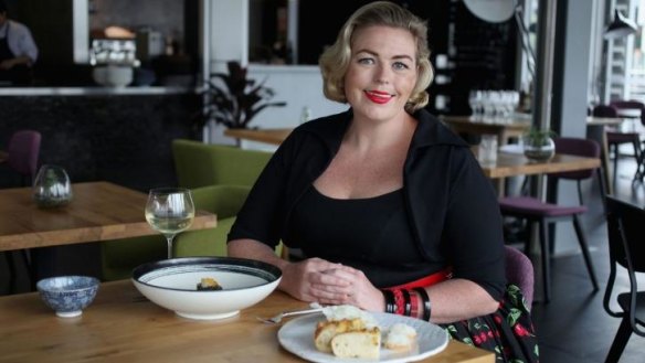 Steering the ship: New Sydney Morning Herald Good Food editor and Italian food lover Myffy Rigby eating out at LuMi Bar & Dining.