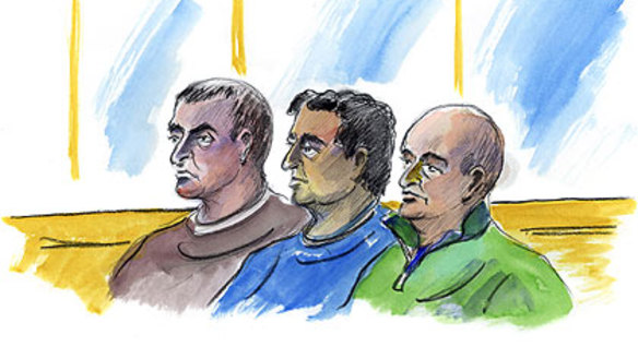 Ecstasy charges ... Pasquale Barbaro, Pasquale Sergi and Francesco Madafferi, who is at the centre of  a visa donations inquiry.