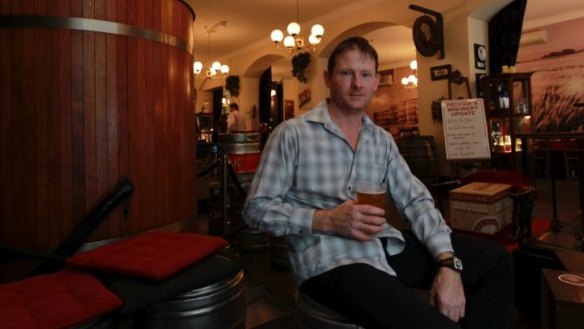 Redoak master brewer David Hollyoak in the Redoak Boutique Beer Cafe, Sydney.