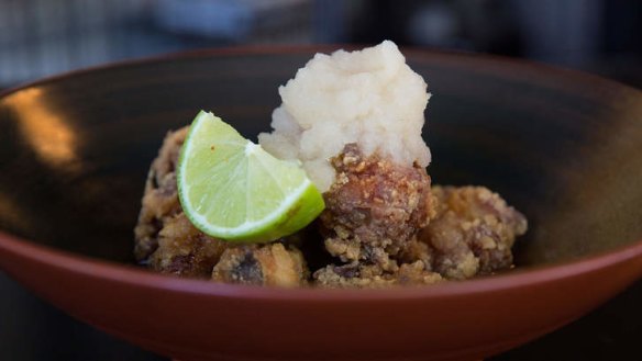 The Japanese fried chicken demands to be devoured.