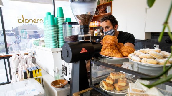 New member of Parramatta's cafe scene: Toufick Chami at his venue Meraki Merchants.