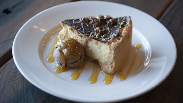 Sweet success: A slice of house-made cheesecake.