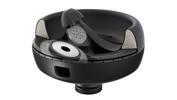 Nuraphones are part in-ear. part over-ear headphones.