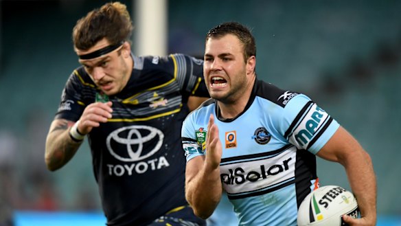 Missed opportunity: Wade Graham and the Sharks had the game in the bag.