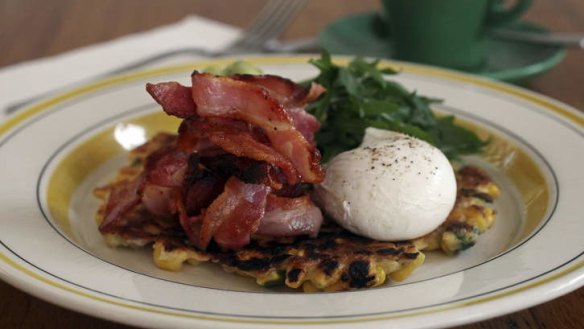 Sweet corn fritters are a delight.