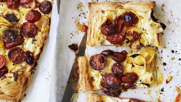 Tomato and lemon tart.