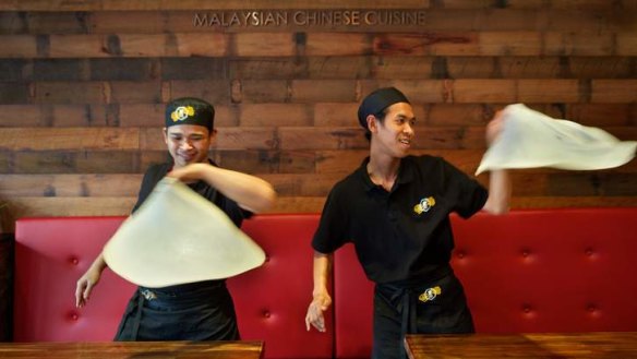 Roti twirl: The floorshow is impressive as roti is prepared.