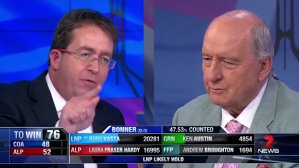 Shock jock Alan Jones described Senator James McGrath as the "captain of bedwetters" on Saturday night.