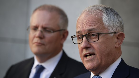 Treasurer Scott Morrison and Prime Minister Malcolm Turnbull 