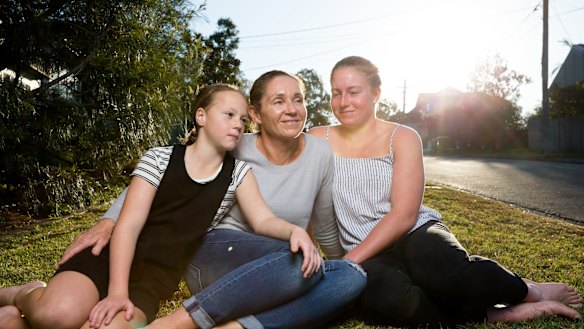 Nicole Mannix-Power with daughters Ruby and Chloe, who both survived their mother's RH- sensitisation.