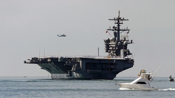 The aircraft carrier USS Carl Vinson.