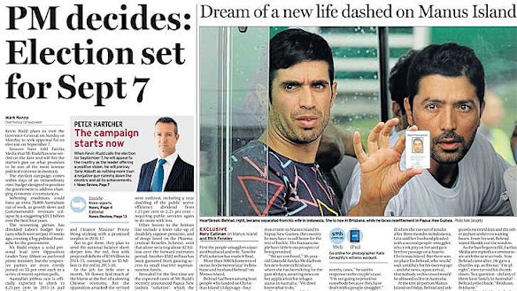 How the Fairfax reported the election date on August 3.