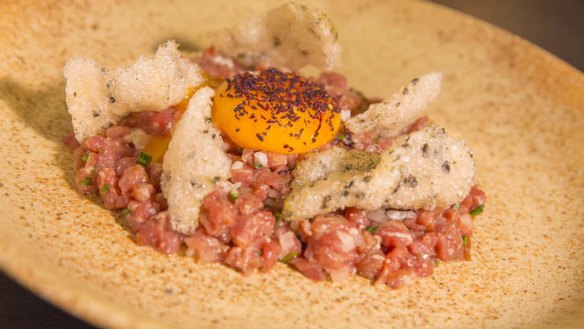 Beef tartare is an umami explosion.