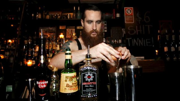 Tatts and chat: Charlie prepares a cocktail that could have you rambling.