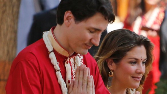 Justin Trudeau and his wife, Sophie, in India earlier this week.