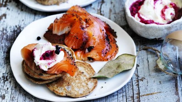 These savoury pikelets go well with gravlax or smoked salmon.