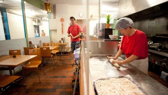 Hand-rolled and handmade: One Noodle prepares for service.