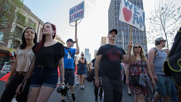 The protesters believe late-night revellers are being pushed out of the central business district.