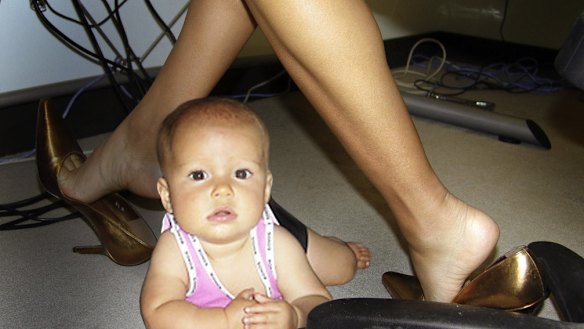 Doubling up on taking care of children and working at the same time can be a bad idea.