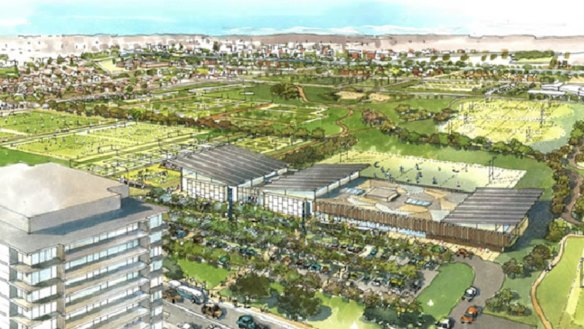 New base: an artist’s impression of the Rabbitohs' high performance centre at Heffron Park.