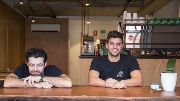 The full experience: Anthony Lofaro (left) and Harry Kolotas, owners of Cavalier Specialty Coffee.