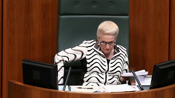 Speaker Bronwyn Bishop during question time on Wednesday.